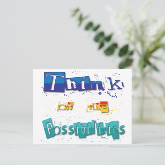 de mogelijkheden briefkaart (Staand voorkant)