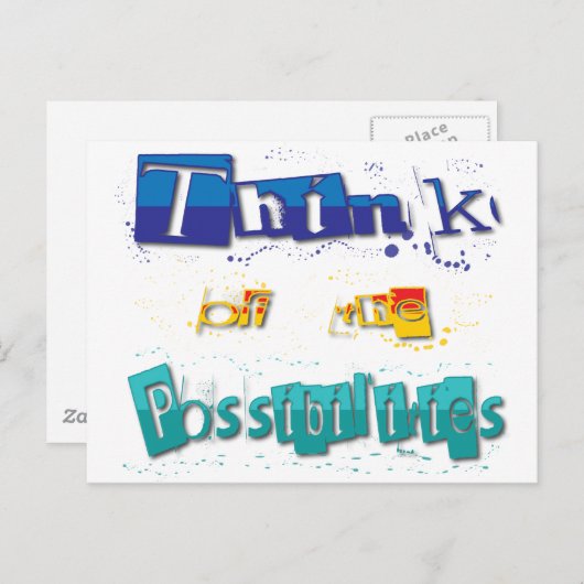 de mogelijkheden briefkaart (Voorkant / Achterkant)