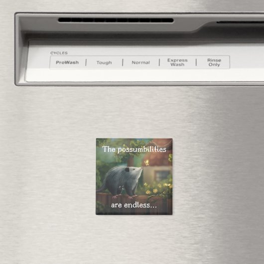 De mogelijkheden zijn eindeloos... Opossum Magneet (Insitu (Vaatwasser))