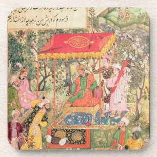 De Mogul Emperor Babur ontvangt de gezanten Oezbee Bier Onderzetter