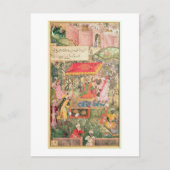 De Mogul Emperor Babur ontvangt de gezanten Oezbee Briefkaart (Voorkant)