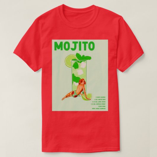 De Mojito Cocktail T-shirt (Design voorkant)