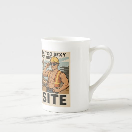 De mok 'Ik ben te sexy voor de site' (Rechts)