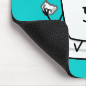 De mok latte koffie die van de koffie de room van muismat (Hoek)