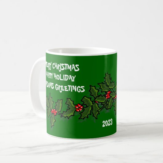 De Mok met kerstfeestkoffie personaliseren (Voorkant links)