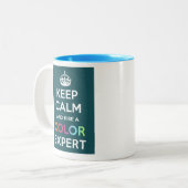 De mok tweeledig houdt Kalm en haakt een Deskundig (Voorkant links)