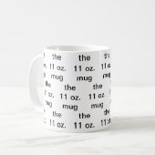 De mok van 11 oz (Voorkant links)