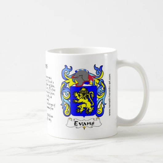 De mok van CREST van de Familie van Evans (Rechts)