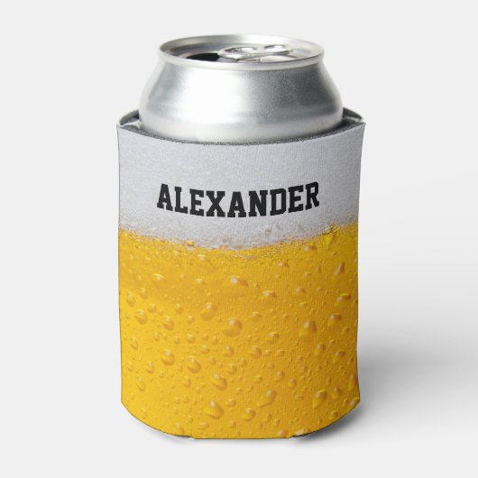 De Mok van de bier personaliseert Blikjeskoeler (Blikje Voorkant)