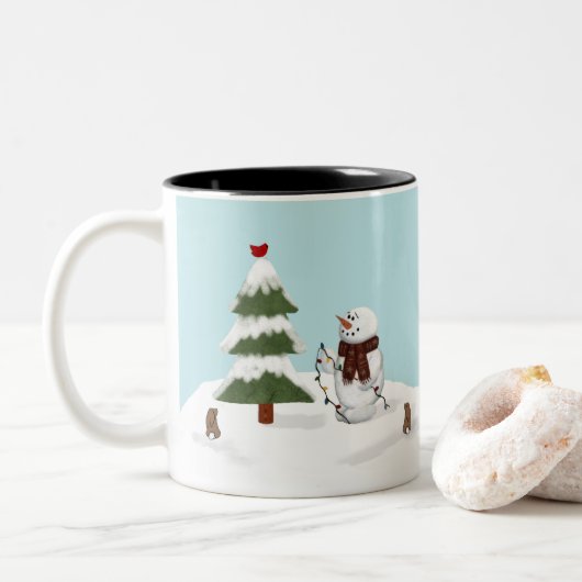 De Mok van de Boom Snowman decorteren (Met donut)