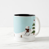 De Mok van de Boom Snowman decorteren (Voorkant rechts)