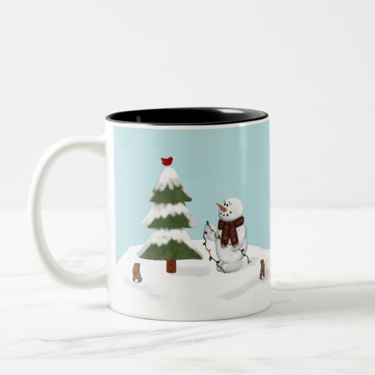 De Mok van de Boom Snowman decorteren (Links)