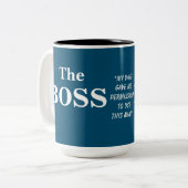 De Mok van de Boss Husband Humor (Voorkant links)