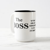 De Mok van de Boss Husband Humor (Voorkant links)