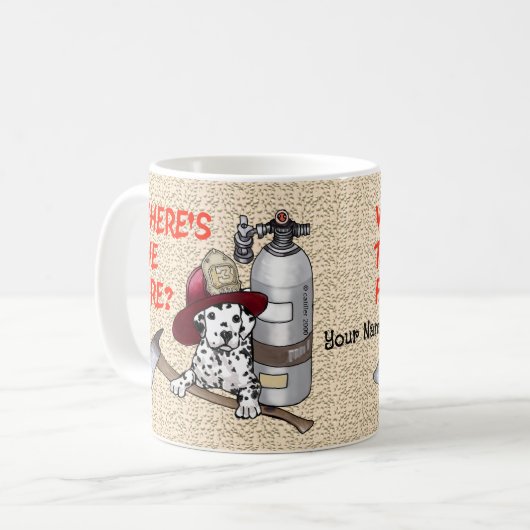 De mok van de brandweer (Voorkant links)