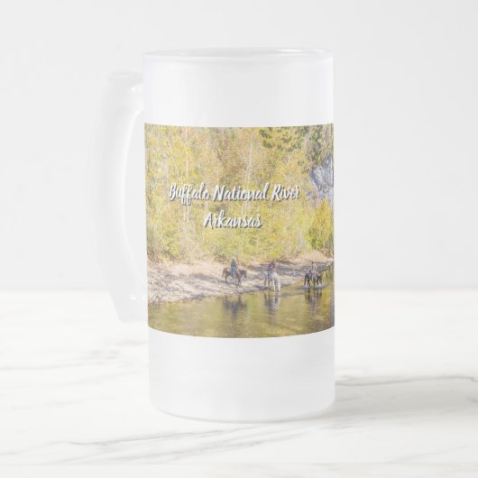 De Mok van de buffelrivier de Frosted Beer oversch (Voorkant links)