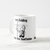 De Mok van de Cartoon van de Scaffolder om Naam to (Voorkant links)