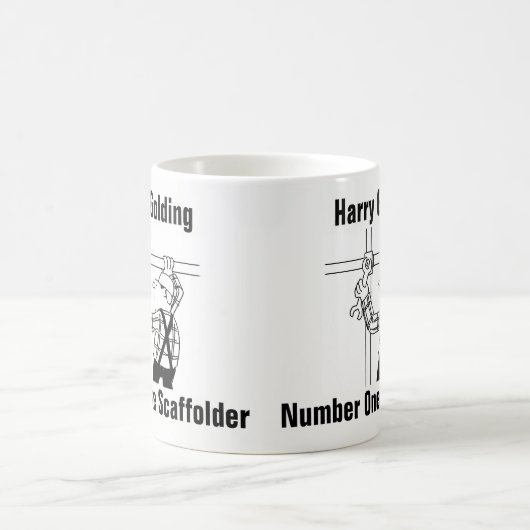 De Mok van de Cartoon van de Scaffolder om Naam to (Center)