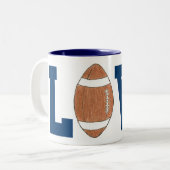 De mok van de de ventilatorliefde van het football (Voorkant links)