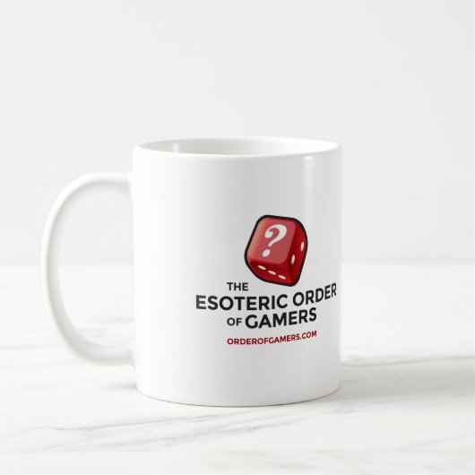 De Mok van de EOG "Mystery Die" koffie (Links)