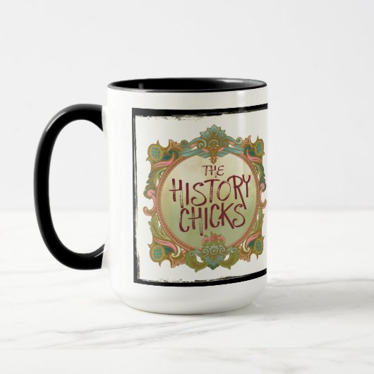 De mok van de Geschiedenis Chicks Podcast Art (Links)