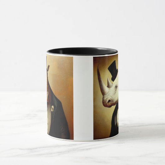 De Mok van de goed geklede Rhinoceros Coffee (Midden)