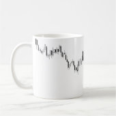 De mok van de handelaar! Koffie. Grafieken. Handel (Links)