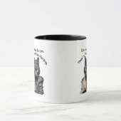 De Mok van de kattenkoffie van de schrijver (Midden)