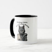De Mok van de kattenkoffie van de schrijver (Voorkant links)