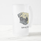 De Mok van de kleine pug-hond (Voorkant rechts)