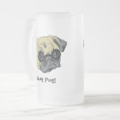 De Mok van de kleine pug-hond (Voorkant links)