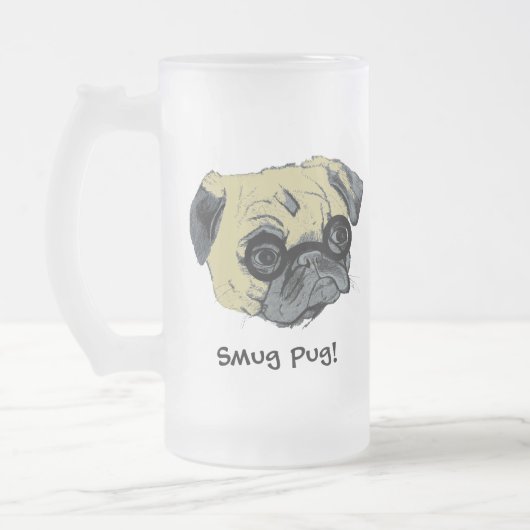 De Mok van de kleine pug-hond (Links)