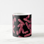 De Mok van de koffie - E rood coli (op zwarte) (Center)