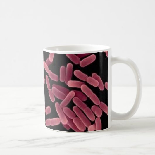 De Mok van de koffie - E rood coli (op zwarte) (Rechts)