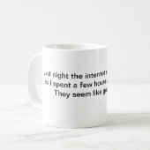 De mok van de koffie gisteravond is het internet g (Voorkant links)