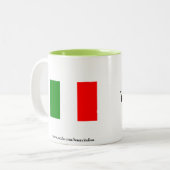 De Mok van de koffie met Italiaans Gezegde (Voorkant links)