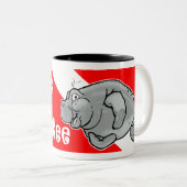 De Mok van de Koffie van de Diver van het beheer B (Voorkant rechts)