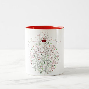 De Mok van de Koffie van het Ornament van Kerstmis