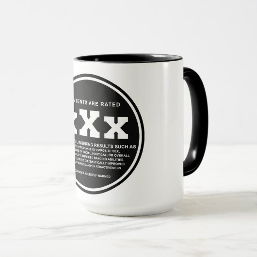 De Mok van de Koffie van Triple X (Voorkant rechts)