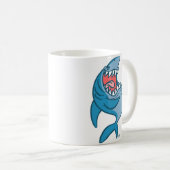 De mok van de Laughing Shark cartoon (Voorkant rechts)