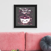 De Mok van de moeder - omgaan met cafeïne. Canvas Afdruk (Insitu (Woonkamer))