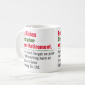 De Mok van de pensionering met Naam & Persoonlijk (Voorkant links)