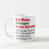 De Mok van de pensionering met Naam & Persoonlijk (Links)