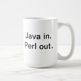 De mok van de Perl-programmeur voor koffie