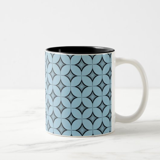 De Mok van de Retro van het centrum, Licht Blauw (Rechts)