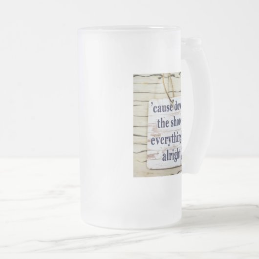 De Mok van de Shore Beer onderaan (Voorkant rechts)