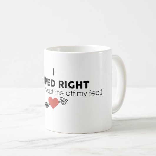 De mok van de tinder voor u zwemt net (Voorkant rechts)