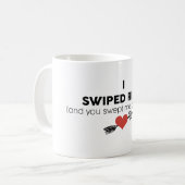 De mok van de tinder voor u zwemt net (Voorkant links)