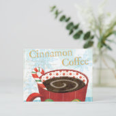 De Mok van de vakantie met de Koffie van de Kaneel Feestdagenkaart (Staand voorkant)