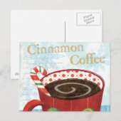 De Mok van de vakantie met de Koffie van de Kaneel Feestdagenkaart (Voorkant / Achterkant)